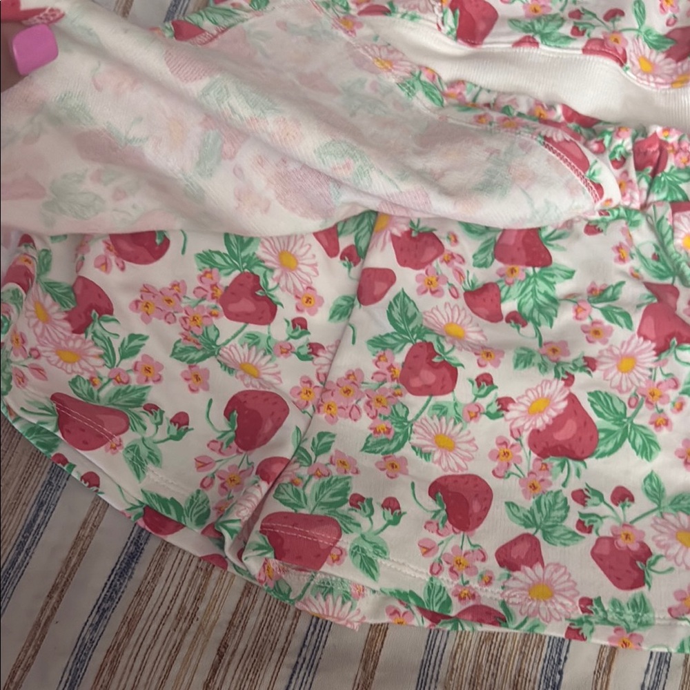 Isaac Mizrahi Pink and Green Floral Ruffle Set - Picture 2 of 6